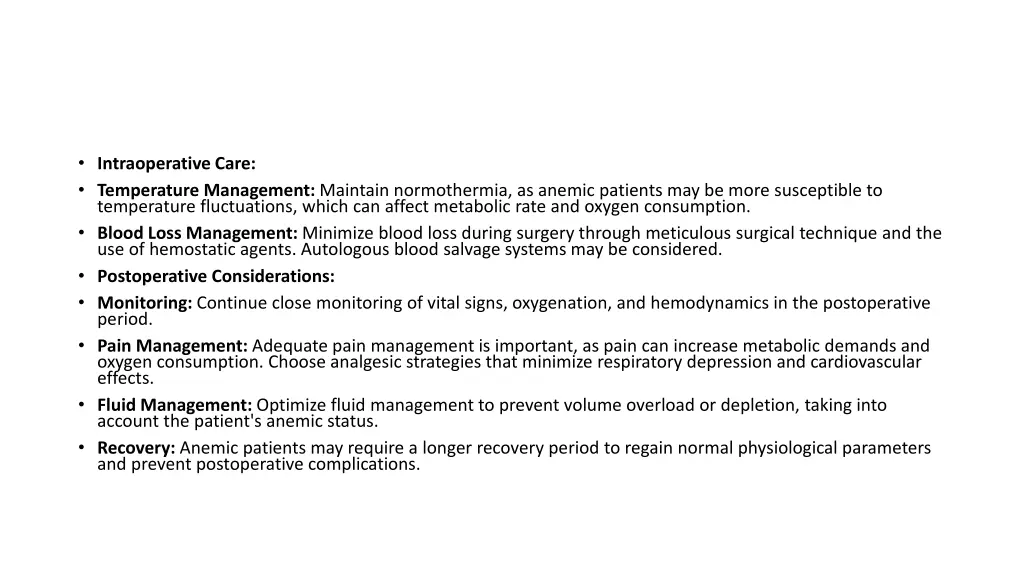 intraoperative care temperature management