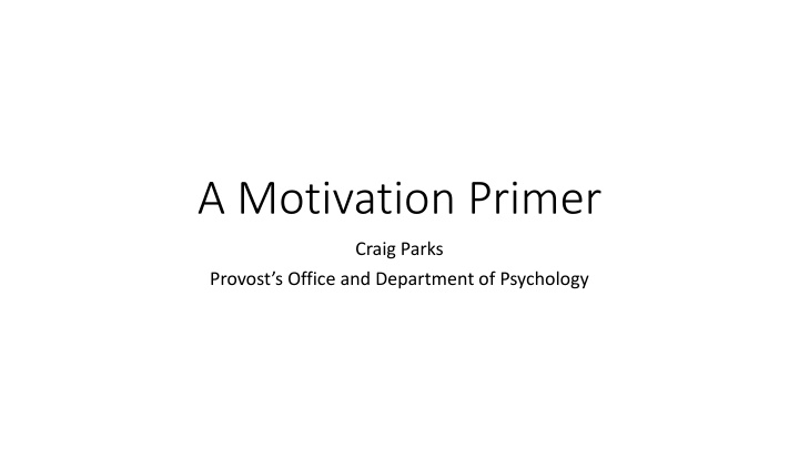 a motivation primer