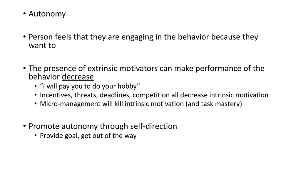 autonomy