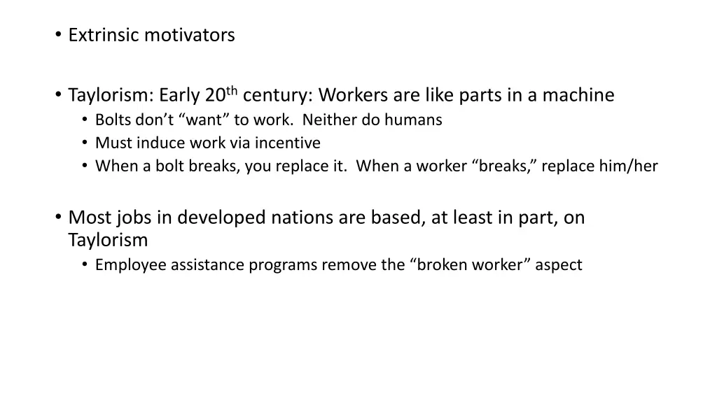 extrinsic motivators