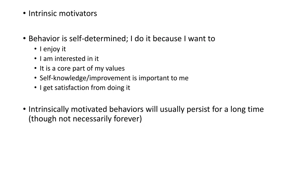 intrinsic motivators