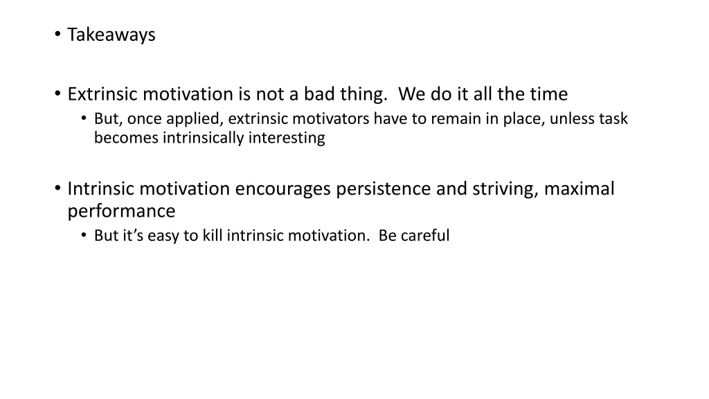 takeaways