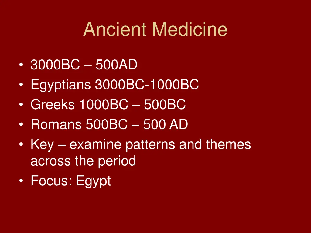 ancient medicine