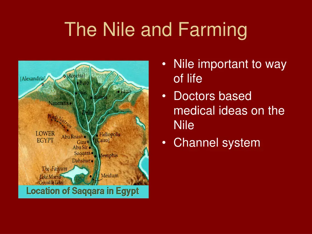 the nile and farming