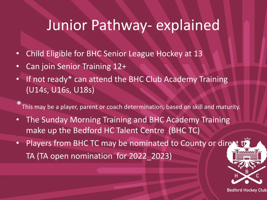 junior pathway explained