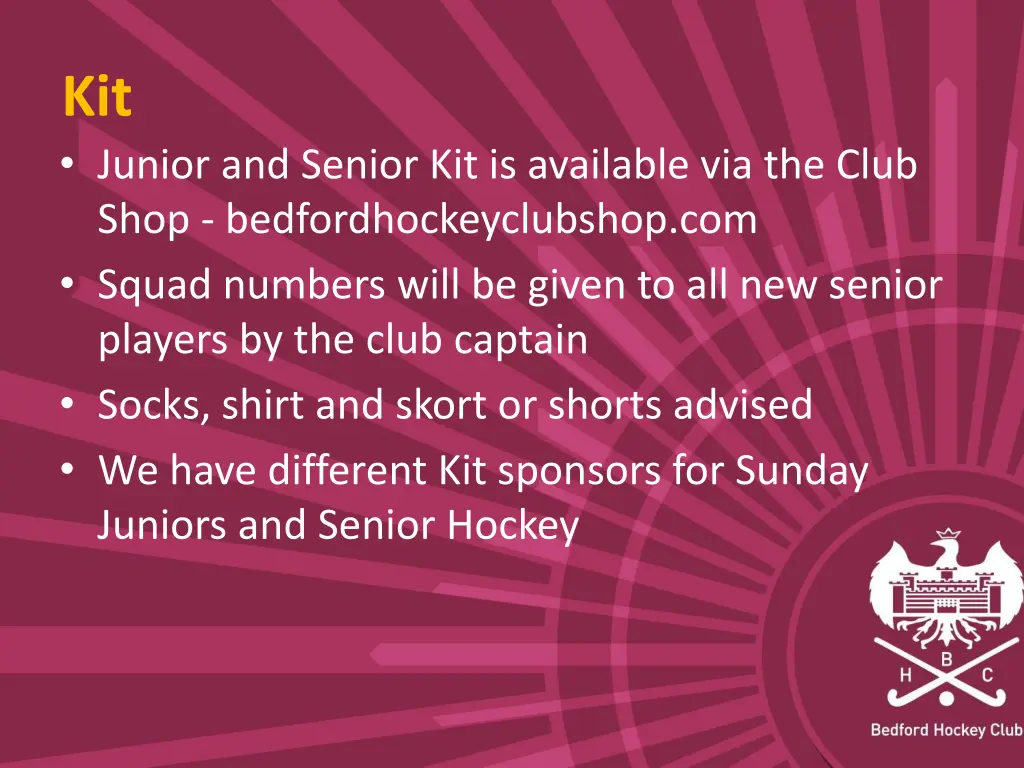 kit junior and senior kit is available