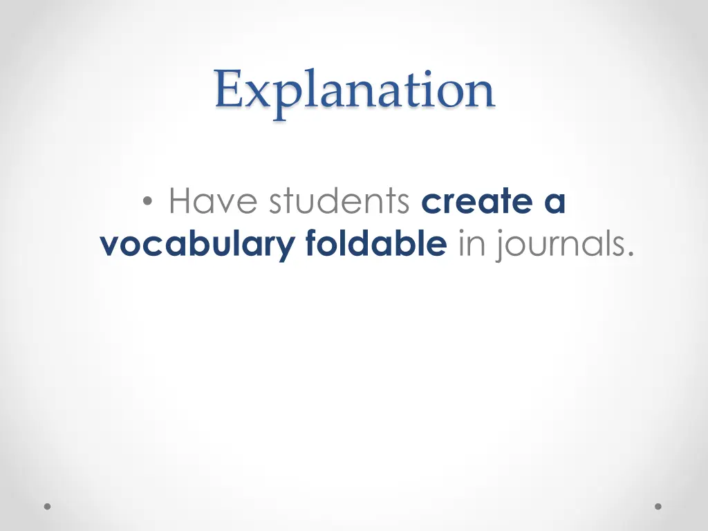 explanation