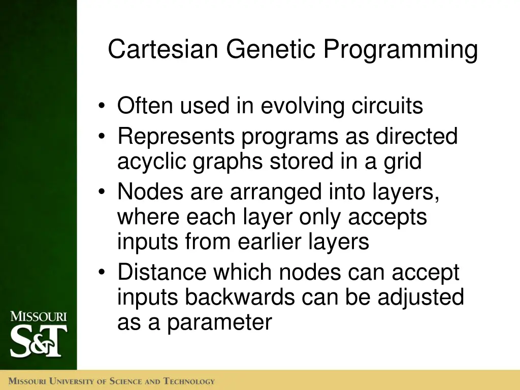 cartesian genetic programming