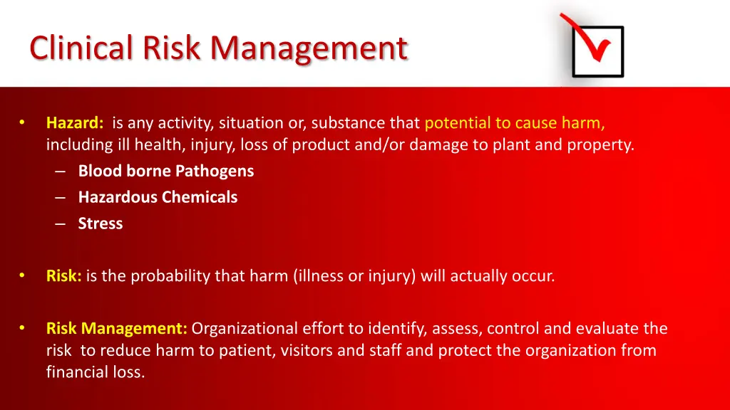 clinical risk management 1