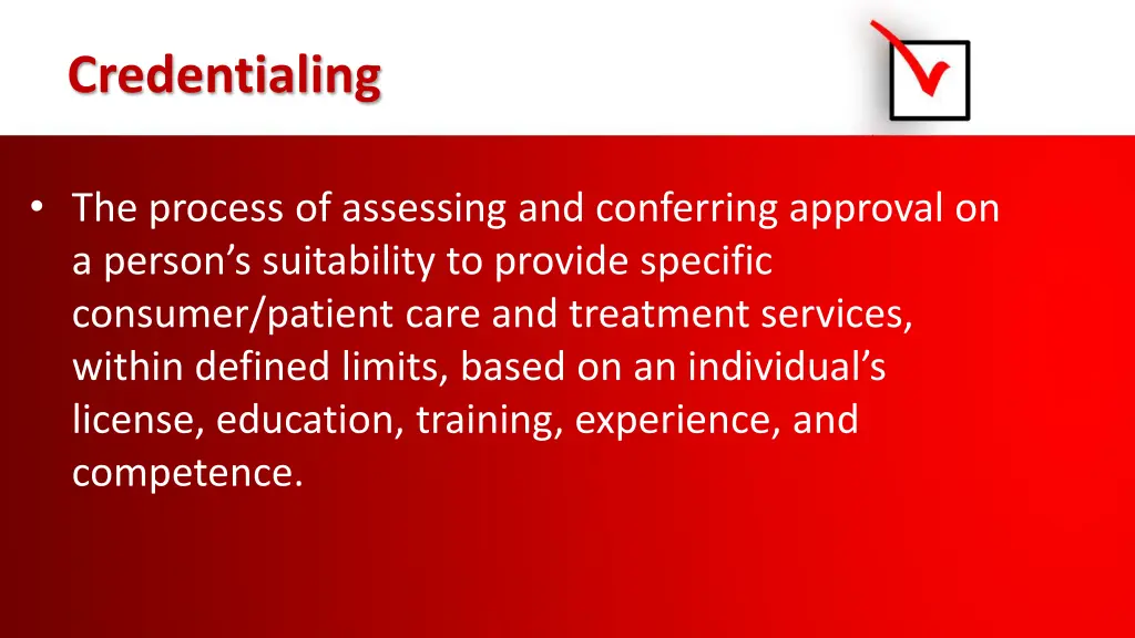 credentialing