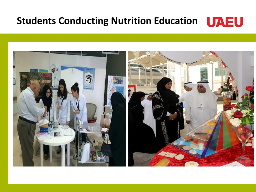 students conducting nutrition education