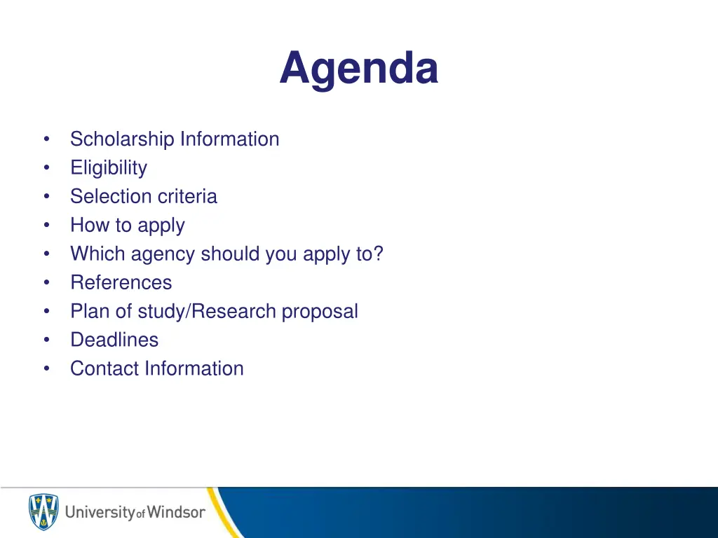 agenda