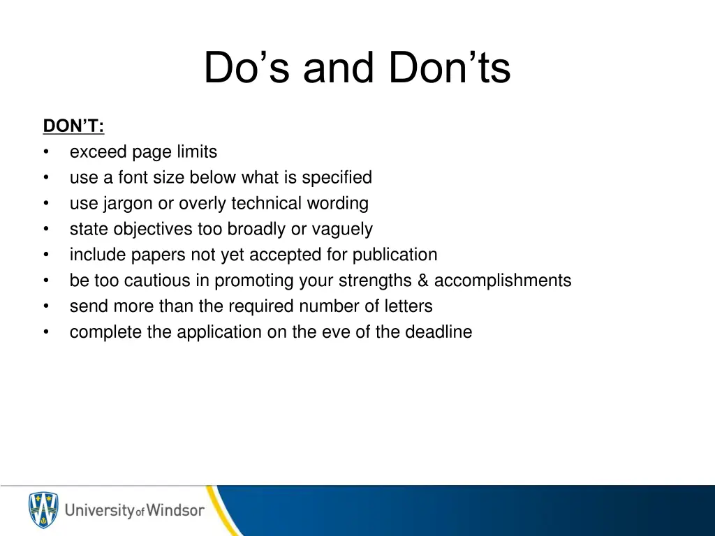 do s and don ts 1