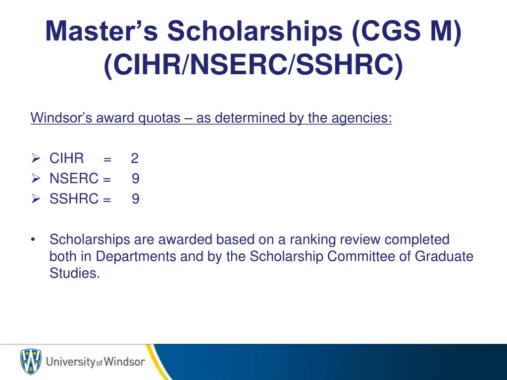 master s scholarships cgs m cihr nserc sshrc 1