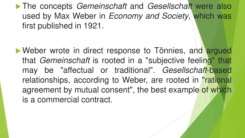 the concepts gemeinschaft and gesellschaft were