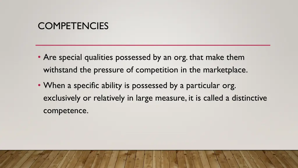 competencies