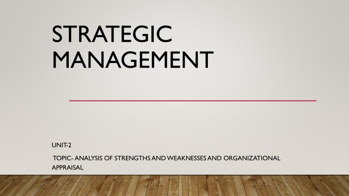 strategic management