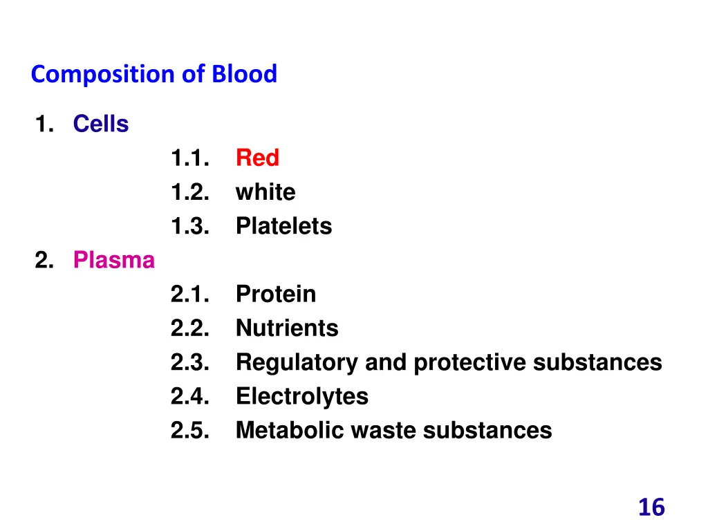 composition of blood 1
