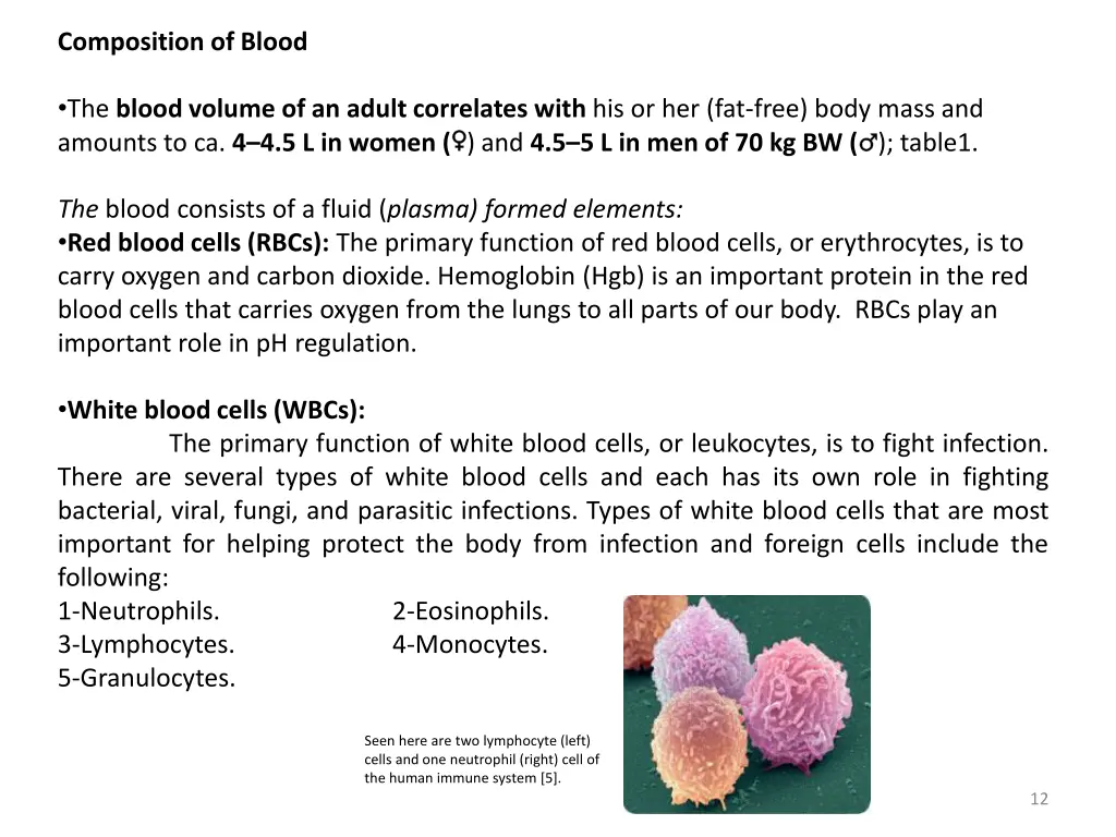composition of blood