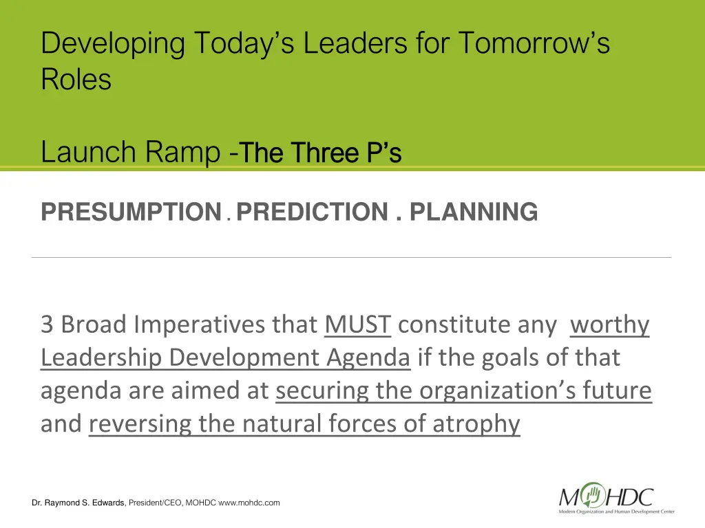 developing today s leaders for tomorrow s roles