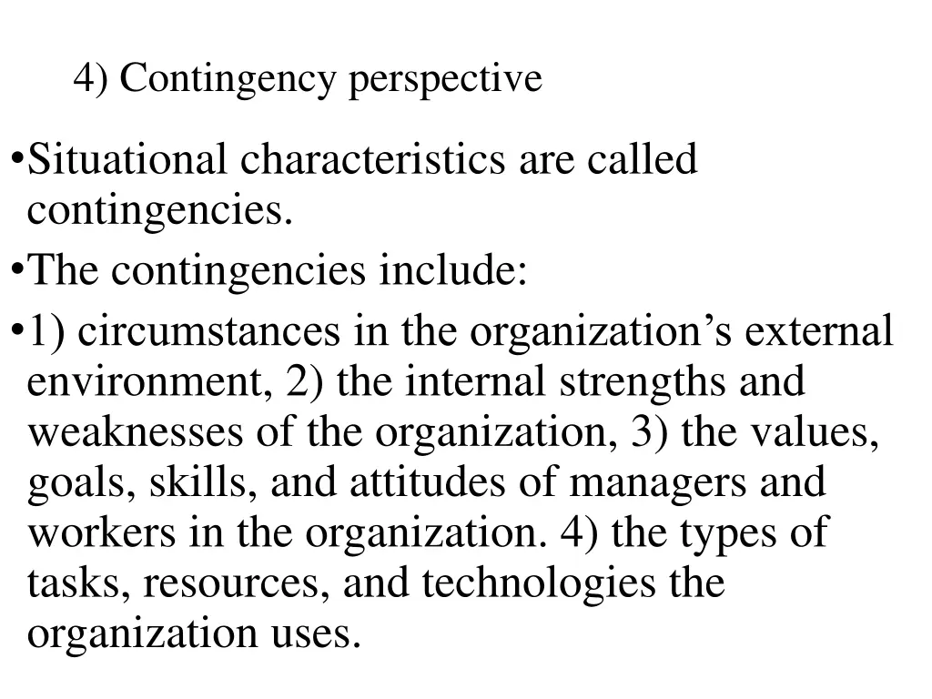 4 contingency perspective 1