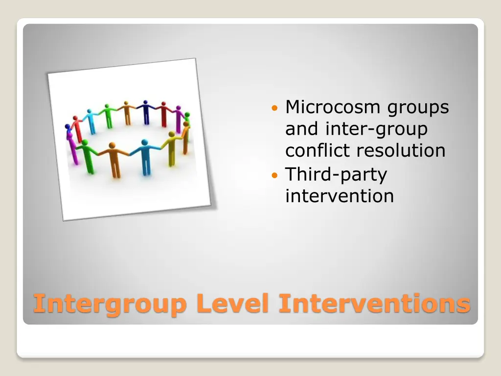 microcosm groups and inter group conflict
