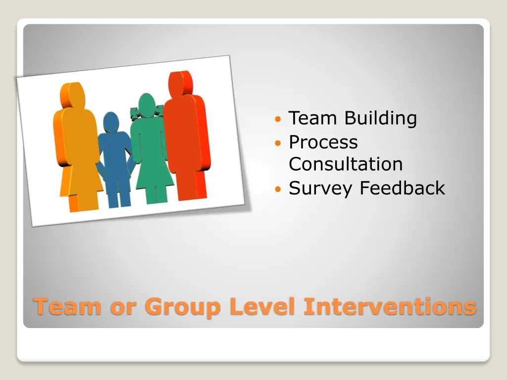 team building process consultation survey feedback