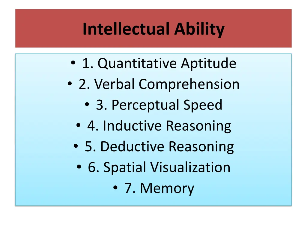 intellectual ability