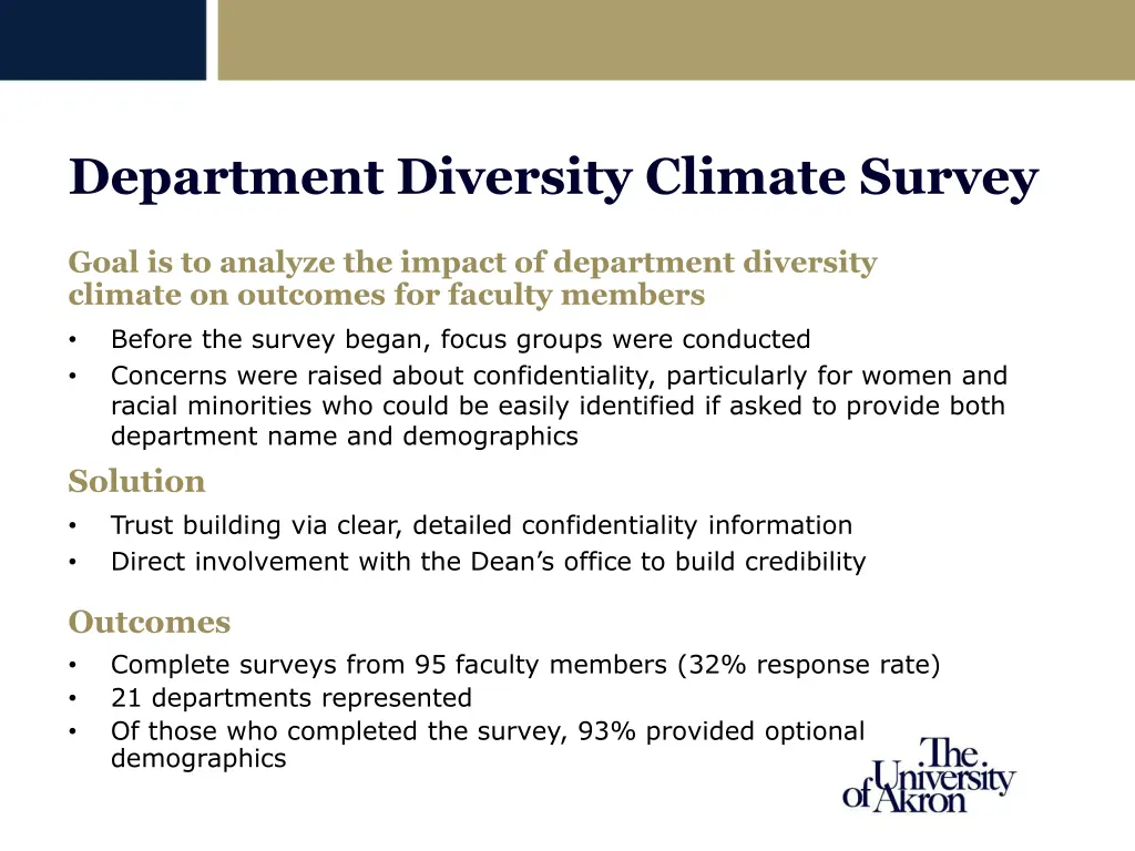 department diversity climate survey