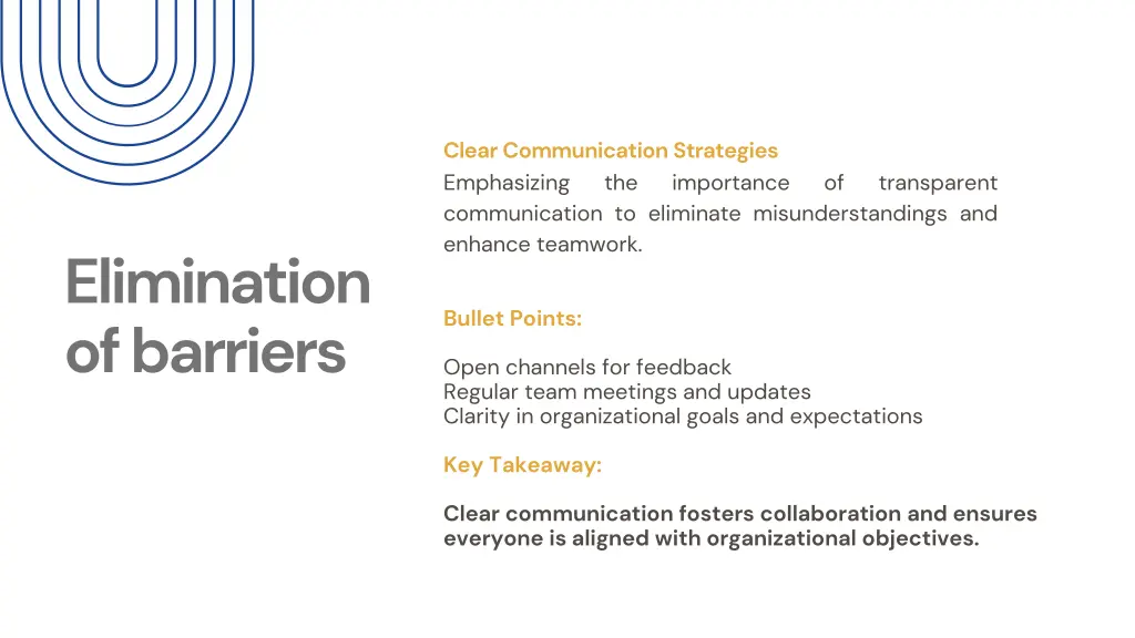 clear communication strategies emphasizing