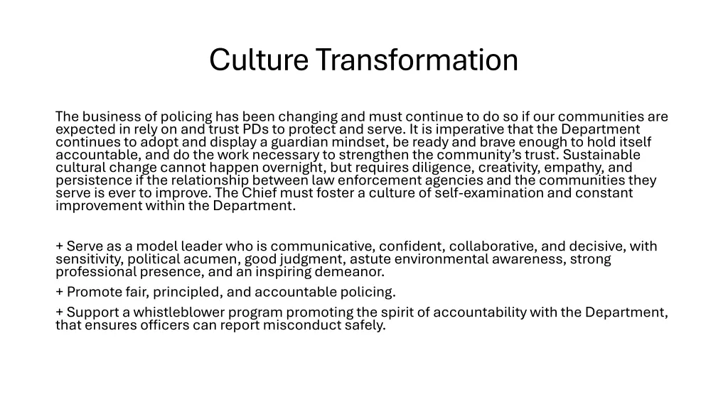 culture transformation