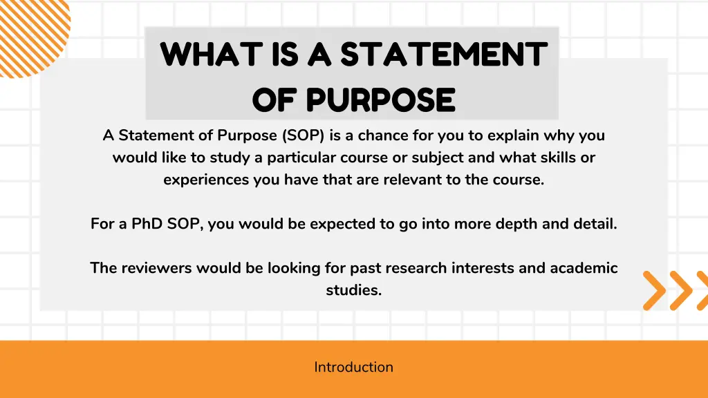 what is a statement of purpose a statement