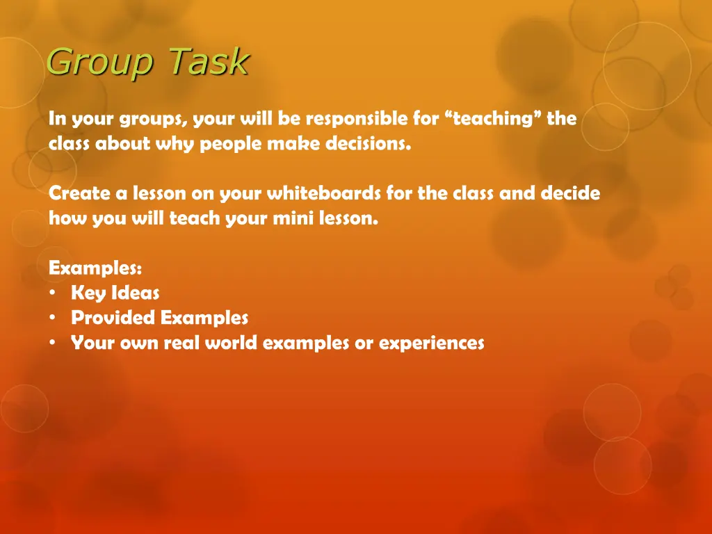 group task