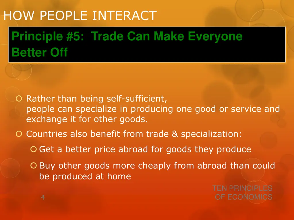 how people interact principle 5 trade can make