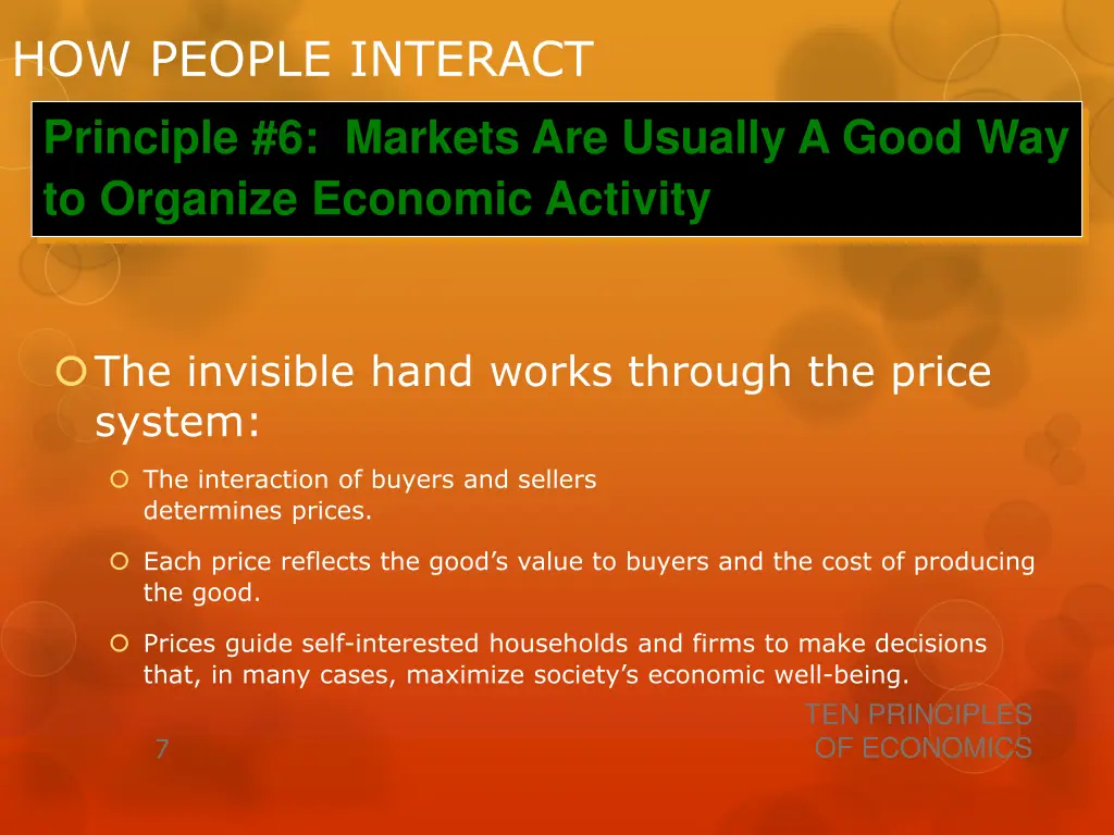 how people interact principle 6 markets 2