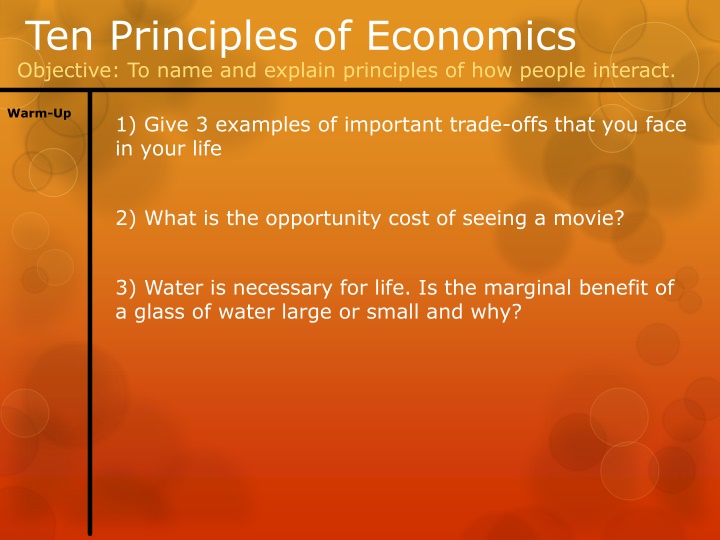 ten principles of economics objective to name
