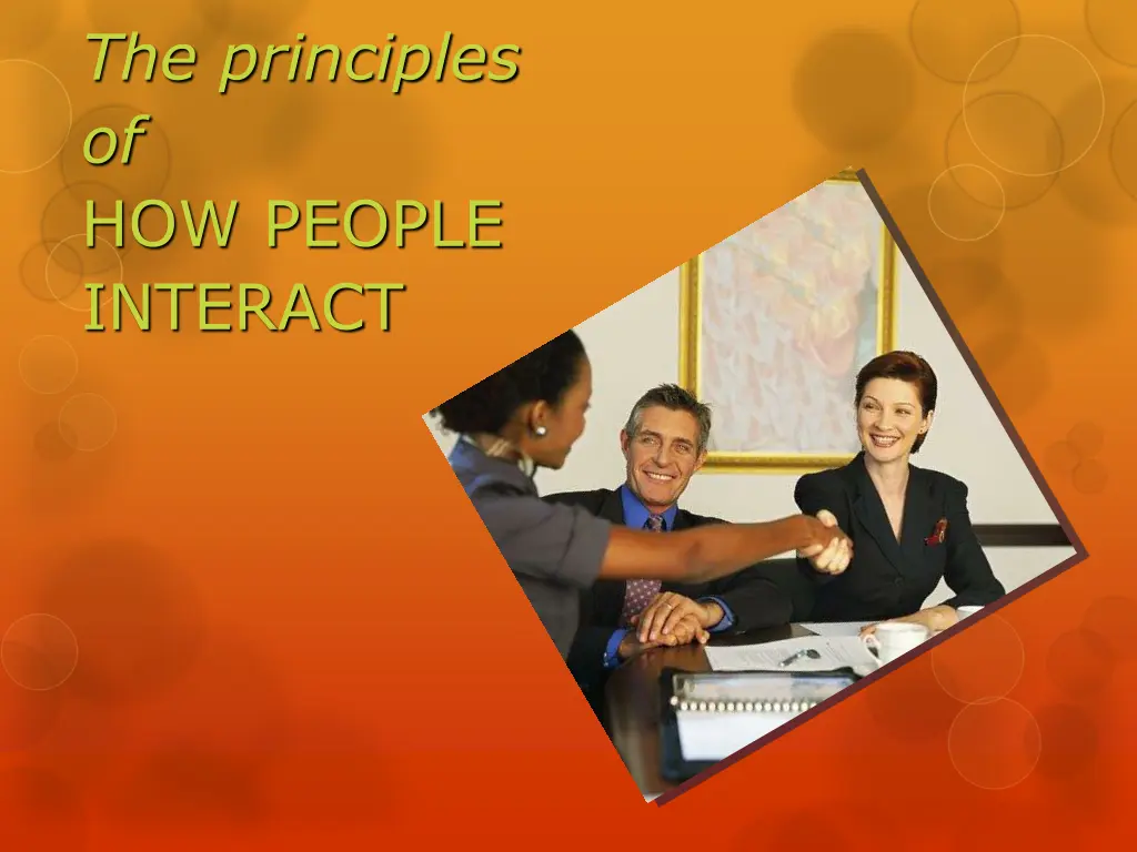 the principles of how people interact