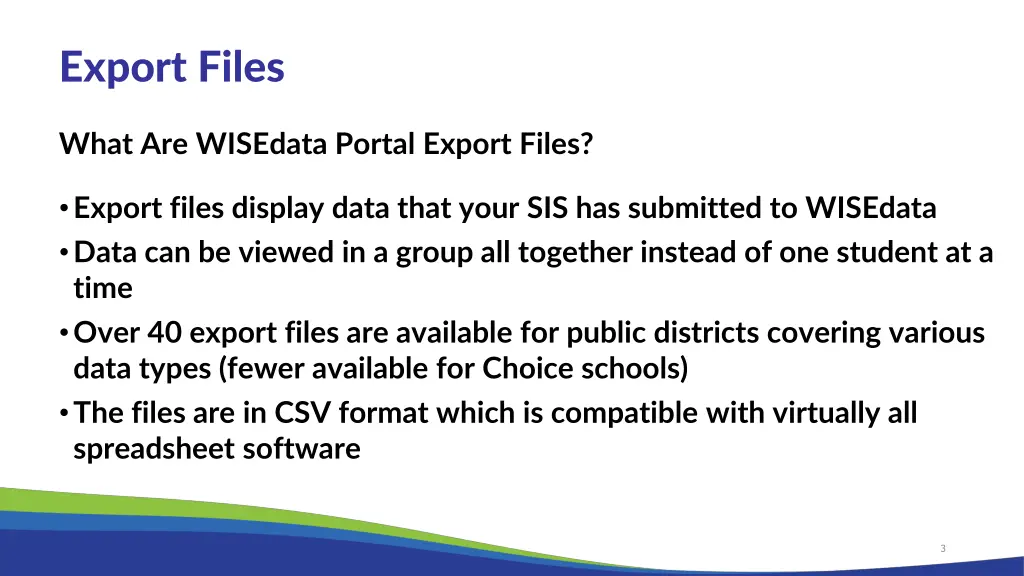 export files