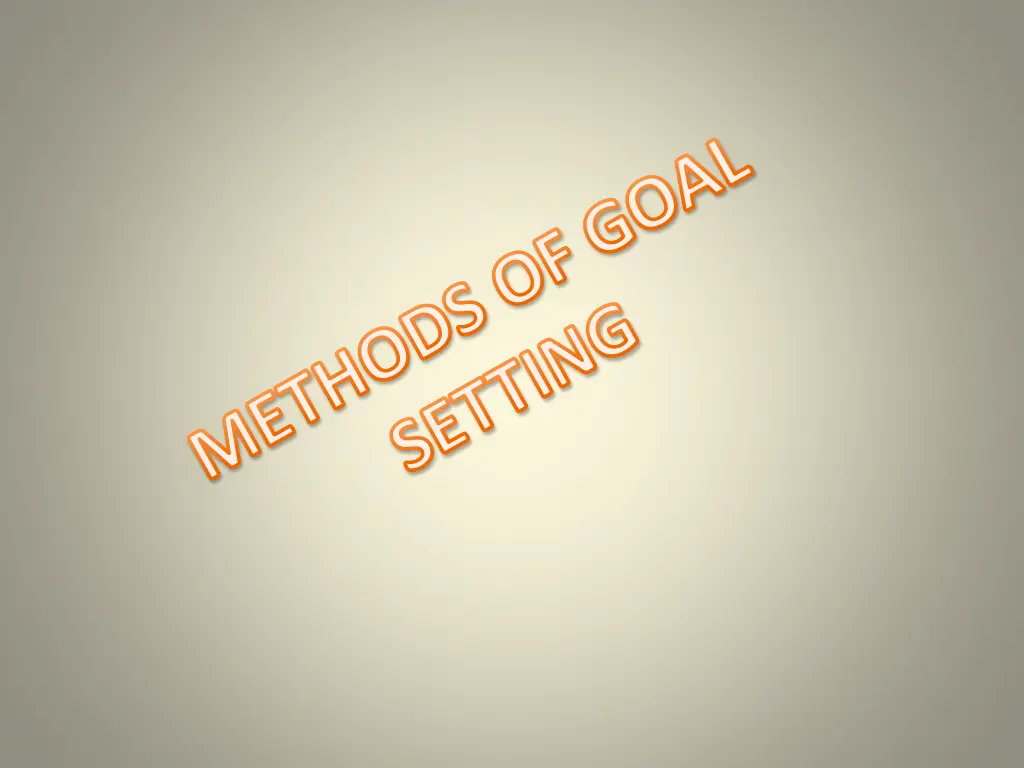methods of goal