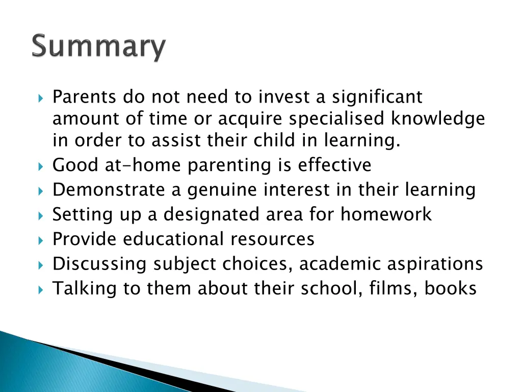 parents do not need to invest a significant