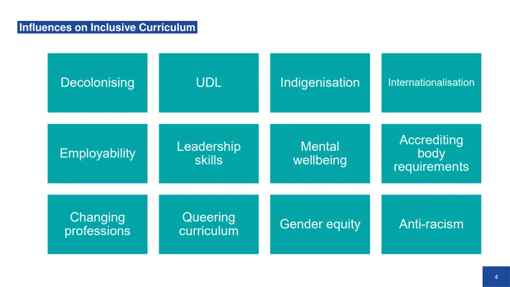 influences on inclusive curriculum