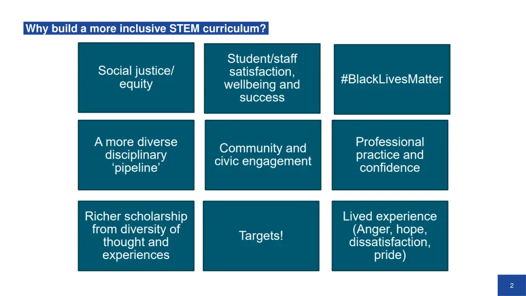 why build a more inclusive stem curriculum