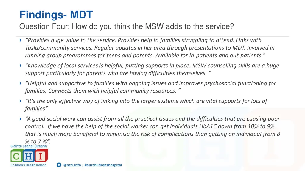 findings mdt question four how do you think