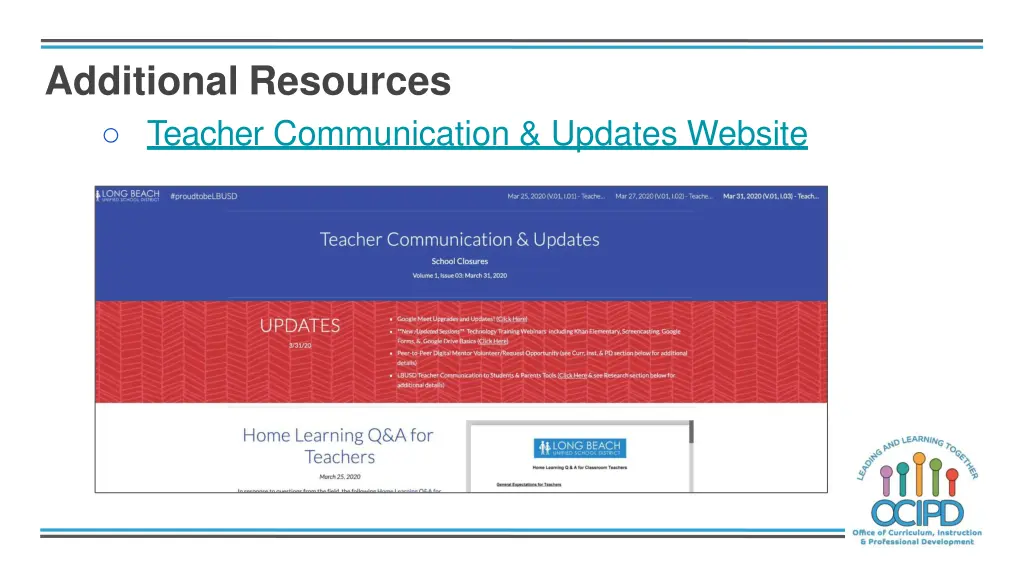 additional resources teacher communication