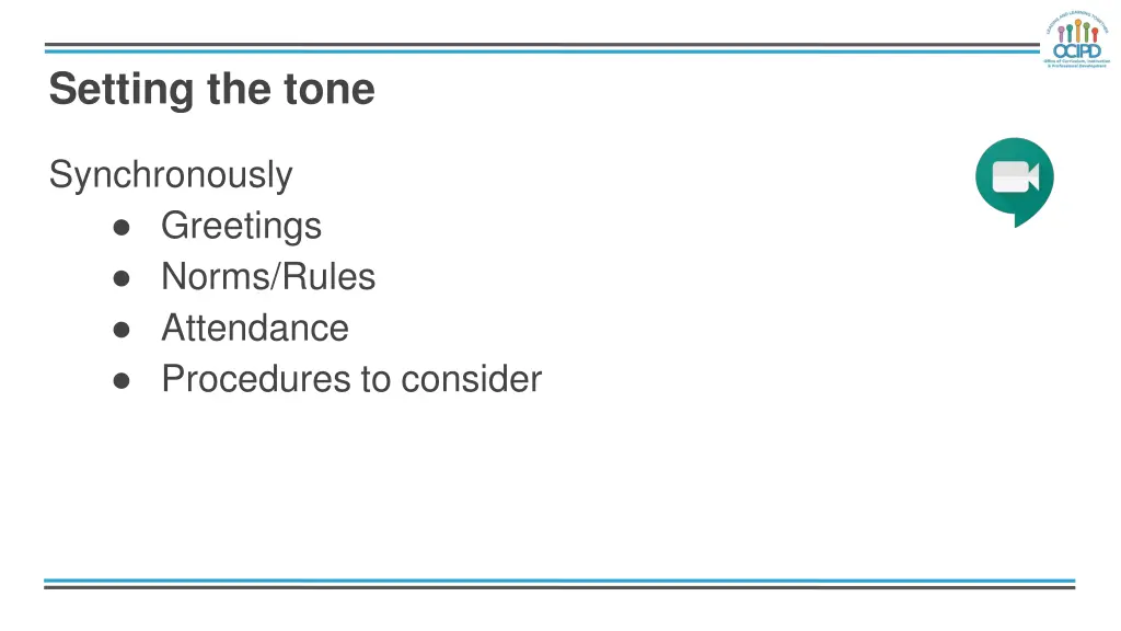 setting the tone