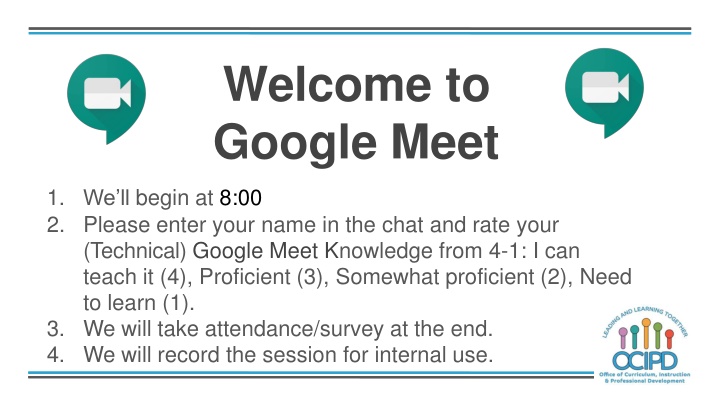 welcome to google meet