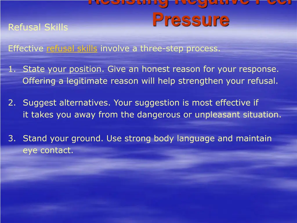 resisting negative peer pressure 3