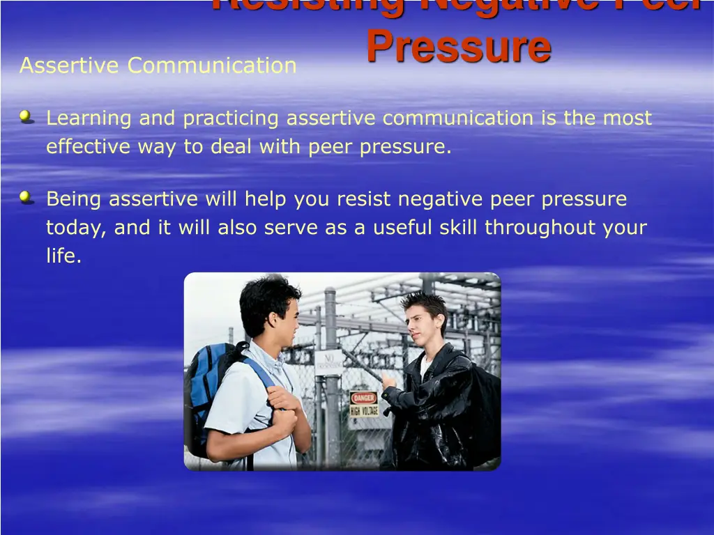 resisting negative peer pressure 6