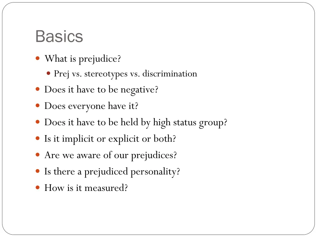 basics