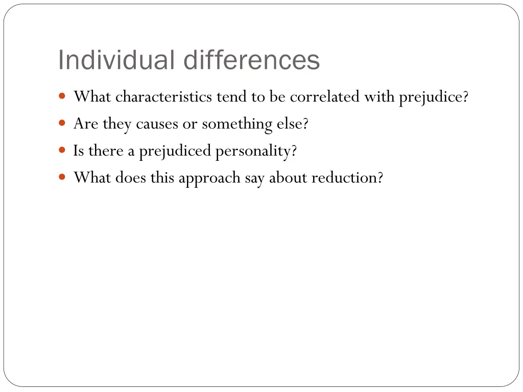 individual differences